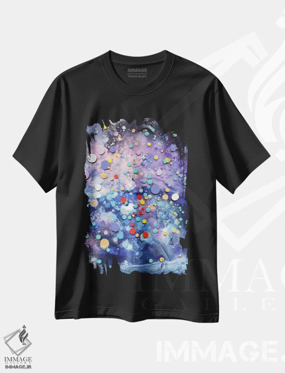 تیشرت مشکی طرح دار منظره زیرزمینی III اثر کریستن لی | immage.ir