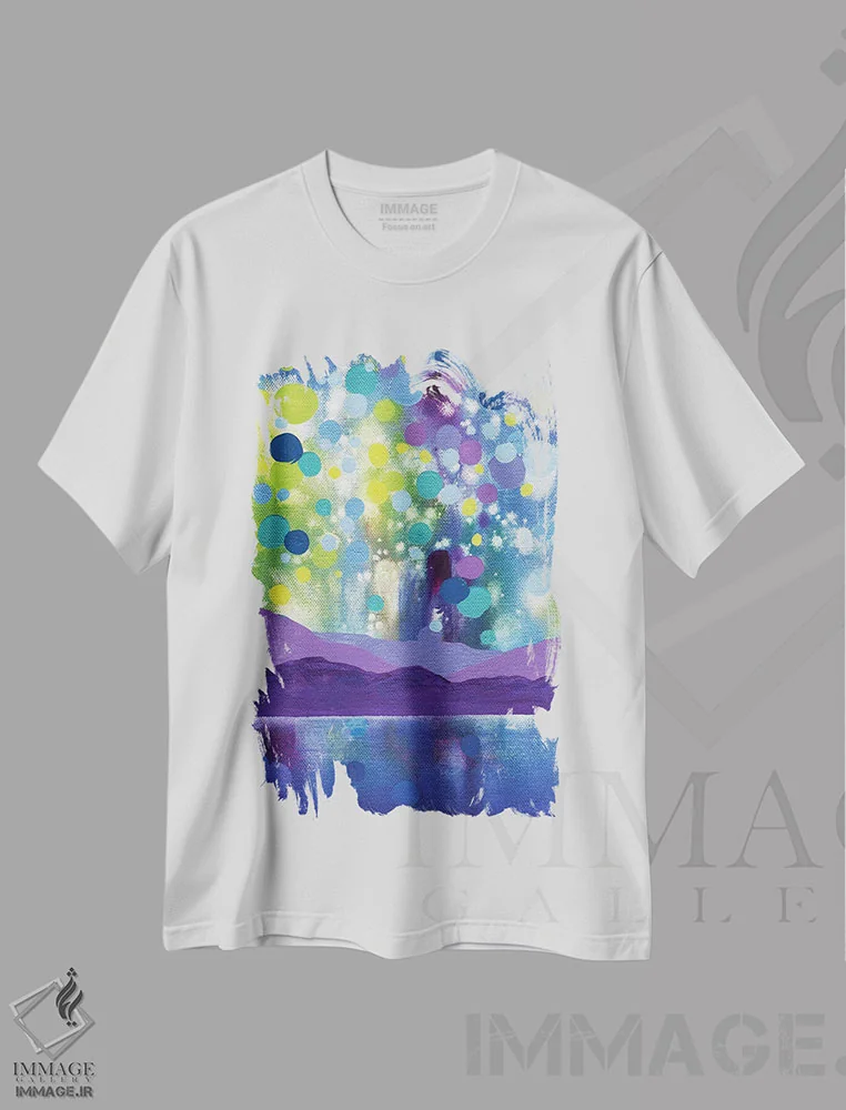 تیشرت سفید طرح دار بیداری زودهنگام II اثر کریستن لی | immage.ir