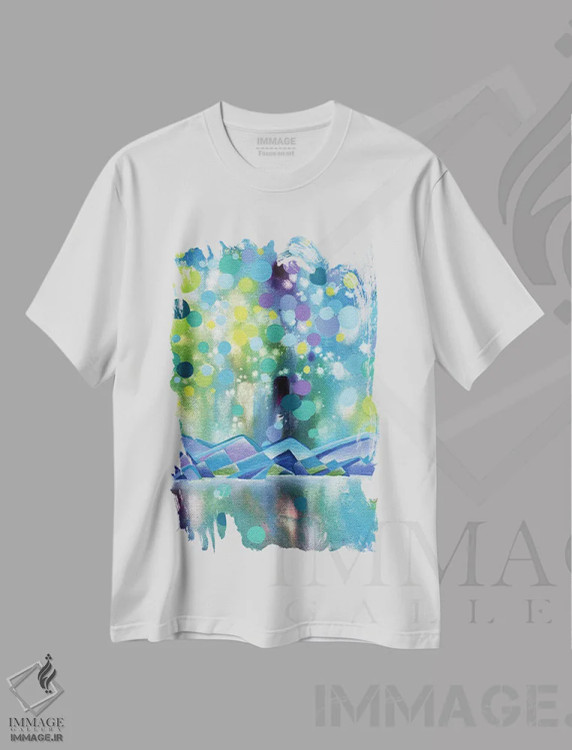 تیشرت سفید طرح دار بیداری زودهنگام اثر کریستن لی | immage.ir