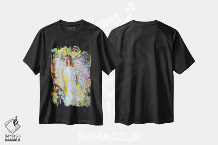 تیشرت مشکی طرح دار عشق فرشته، دکور معاصر اثر کارن تارلتون | immage.ir