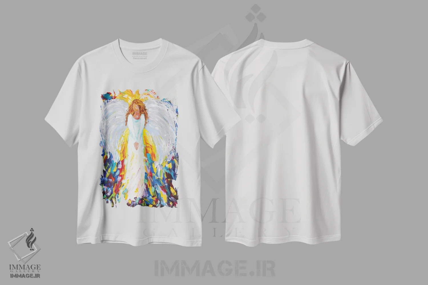 تیشرت سفید طرح دار فرشته امید، دکور معاصر اثر کارن تارلتون | immage.ir