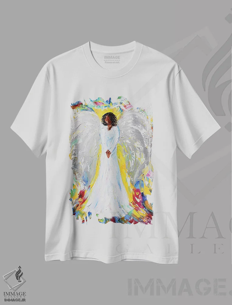 تیشرت سفید طرح دار فرشته من، دکور معاصر اثر کارن تارلتون | immage.ir