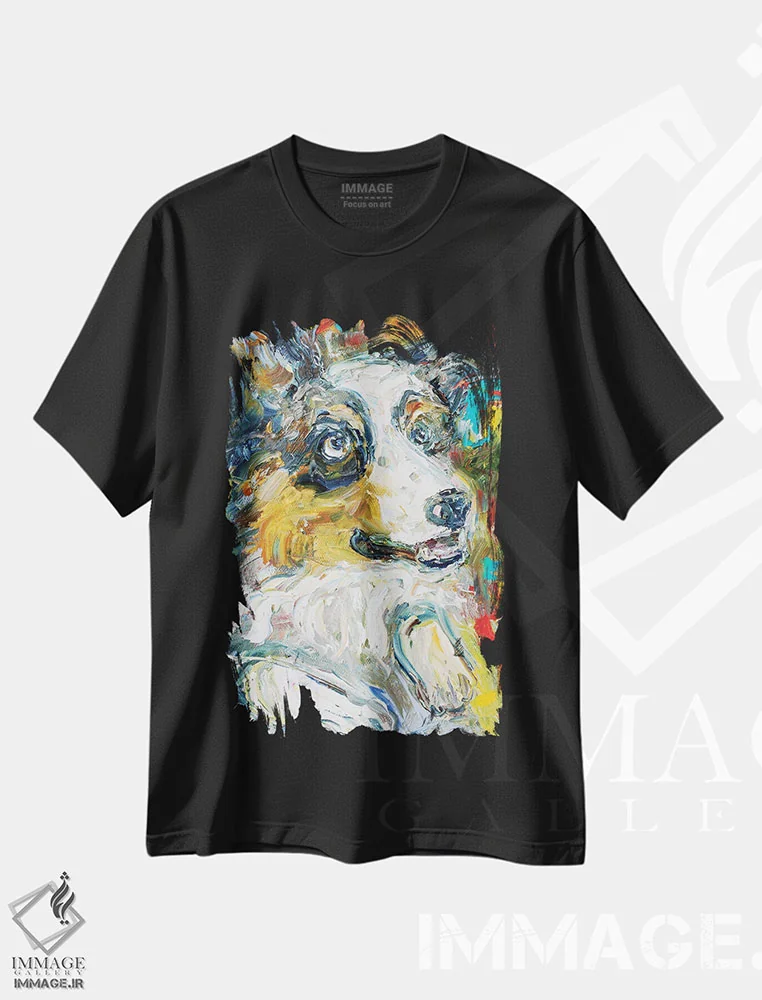 تیشرت مشکی طرح دار بلا، دکور معاصر اثر کارن تارلتون | immage.ir