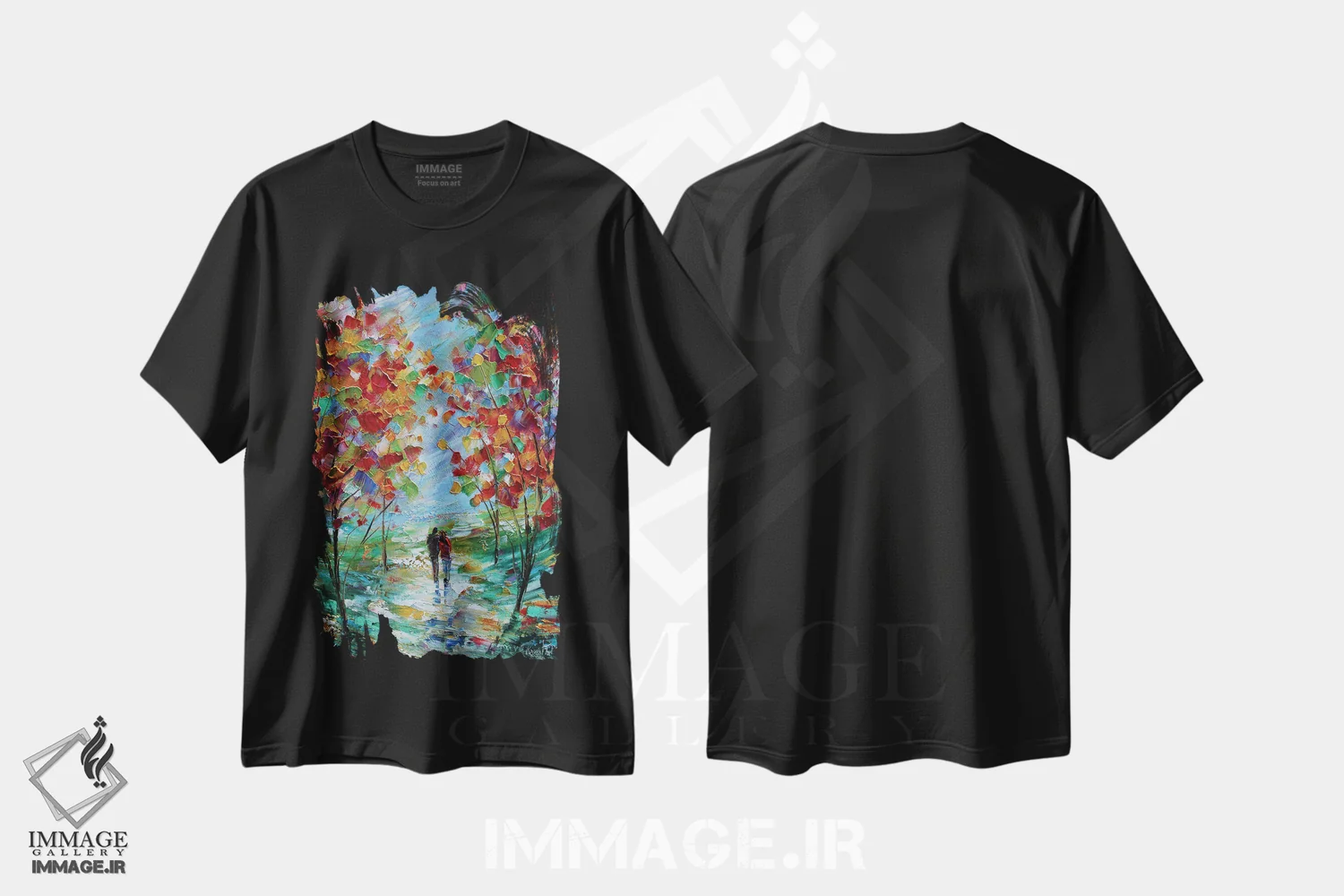 تیشرت مشکی طرح دار عشق رنگارنگ، دکور معاصر اثر کارن تارلتون | immage.ir