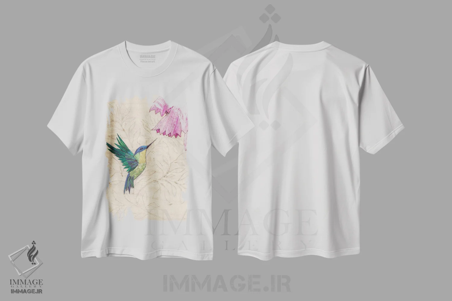 تیشرت سفید طرح دار شادی، دکور معاصر اثر کارن سیکیه | فروشگاه ایماژ