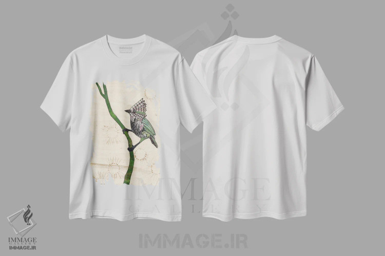 تیشرت سفید طرح دار سمی، دکور معاصر اثر کارن سیکیه | فروشگاه ایماژ