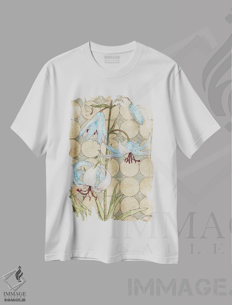 تیشرت سفید طرح دار سوسن ببری، دکور معاصر اثر کارن سیکیه | فروشگاه ایماژ