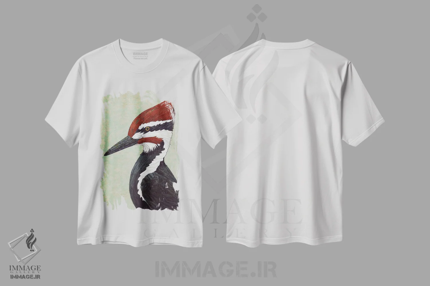 تیشرت سفید طرح دار ویلهلمینا، دکور معاصر اثر کارن سیکیه | فروشگاه ایماژ