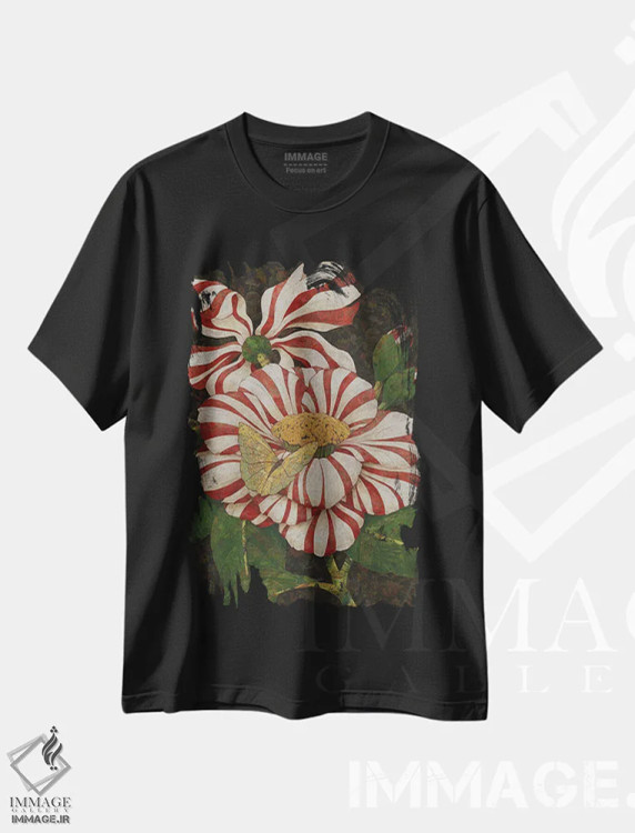 تیشرت مشکی طرح دار سرود پیروزی، دکور معاصر اثر کارن سیکیه | فروشگاه ایماژ