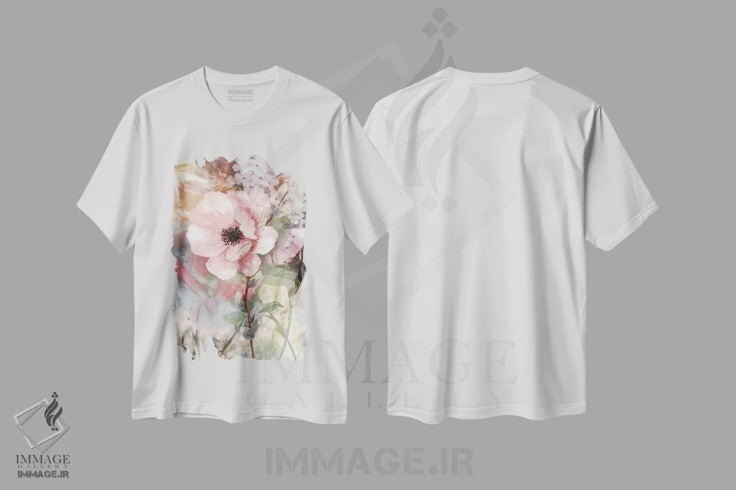 تیشرت سفید طرح دار گل ۲، تزئینی اثر کارن اسمیت | immage.ir