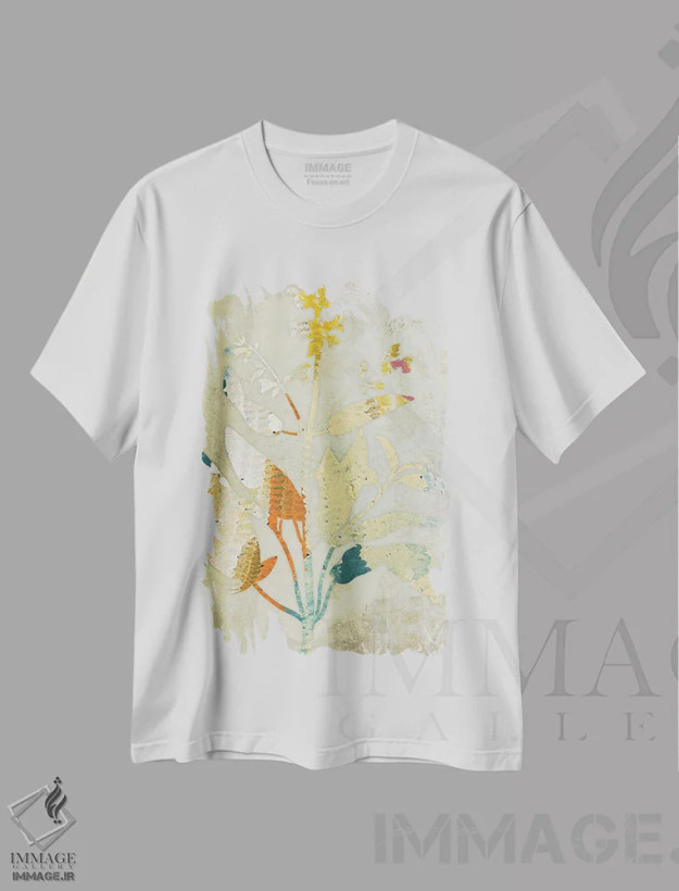 تیشرت سفید طرح دار آرام I، آبستره اثر کارن اسمیت | فروشگاه ایماژ
