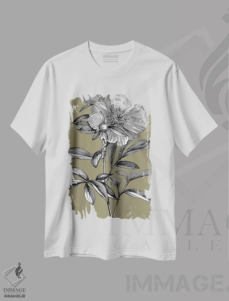 تیشرت سفید طرح دار عتیقه گون I، تزئینی اثر کارن اسمیت | immage.ir
