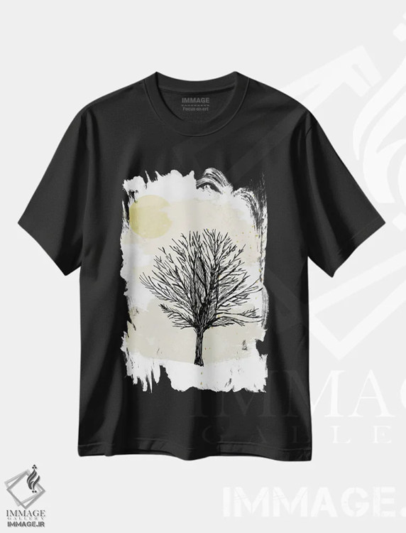 تیشرت مشکی طرح دار گوشه دنج I، تزئینی اثر کارن اسمیت | فروشگاه ایماژ