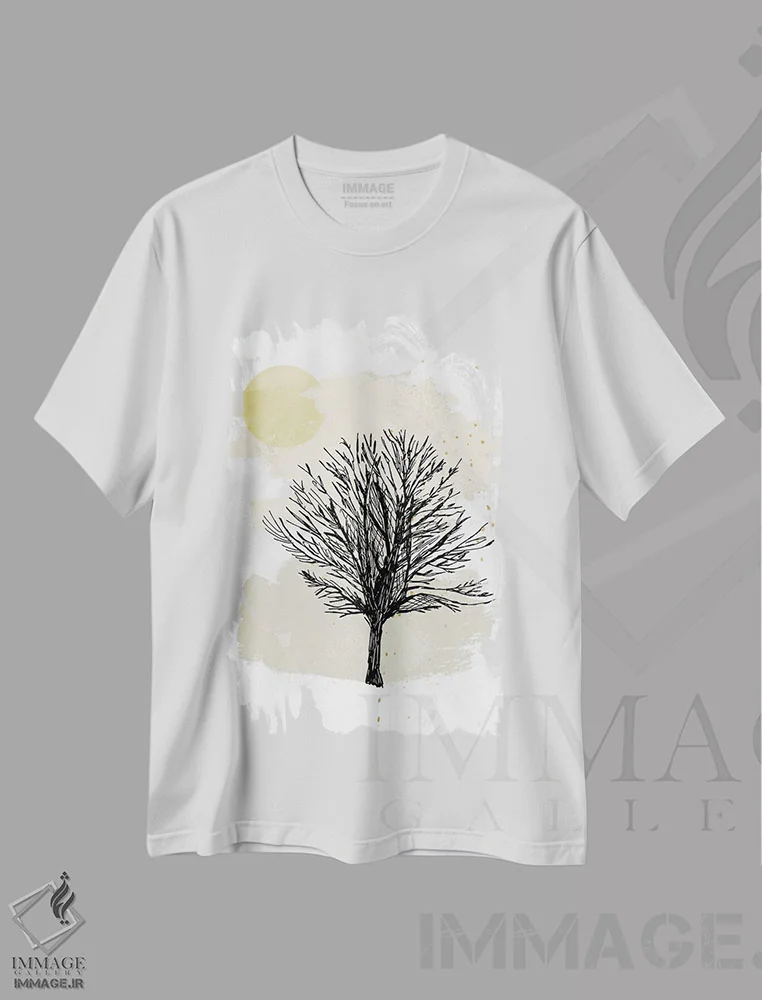 تیشرت سفید طرح دار گوشه دنج I، تزئینی اثر کارن اسمیت | immage.ir