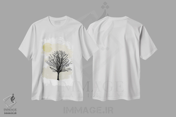 تیشرت سفید طرح دار گوشه دنج I، تزئینی اثر کارن اسمیت | immage.ir