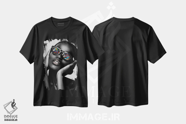 تیشرت مشکی طرح دار کالیدا I، هنر آمریکایی آفریقایی تبار اثر کارن اسمیت | immage.ir