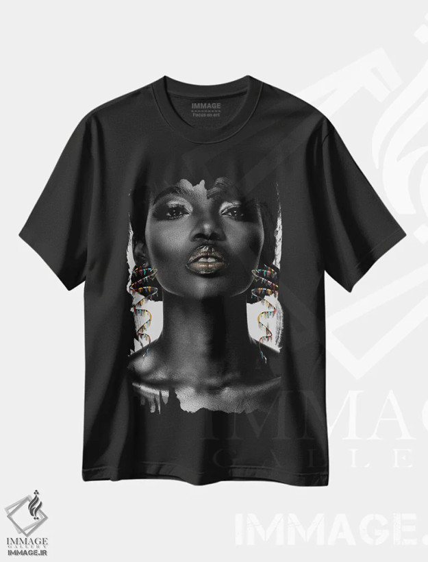 تیشرت مشکی طرح دار کالیدا II، هنر آمریکایی آفریقایی تبار اثر کارن اسمیت | فروشگاه ایماژ
