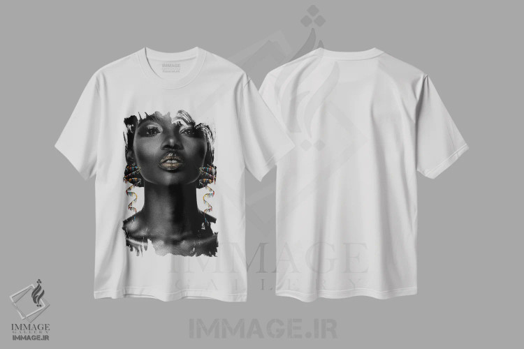تیشرت سفید طرح دار کالیدا II، هنر آمریکایی آفریقایی تبار اثر کارن اسمیت | immage.ir