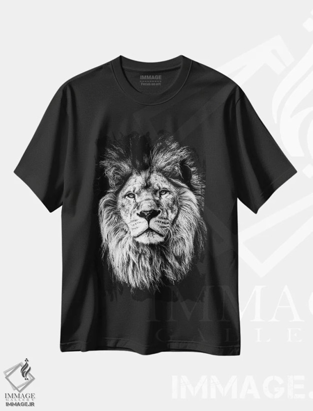 تیشرت مشکی طرح دار وحشی I، هنر تزئینی سیاه و سفید اثر کارن اسمیت | فروشگاه ایماژ