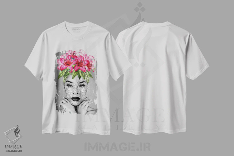 تیشرت سفید طرح دار گلبرگ I، هنر آمریکایی آفریقایی تبار اثر کارن اسمیت | فروشگاه ایماژ