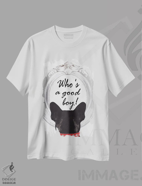 تیشرت سفید طرح دار پسر خوب، تایپوگرافی اثر کارن اسمیت | فروشگاه ایماژ