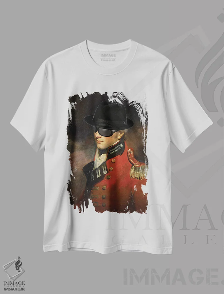 تیشرت سفید طرح دار مرد بلوز I، تزئینی اثر کارن اسمیت | immage.ir
