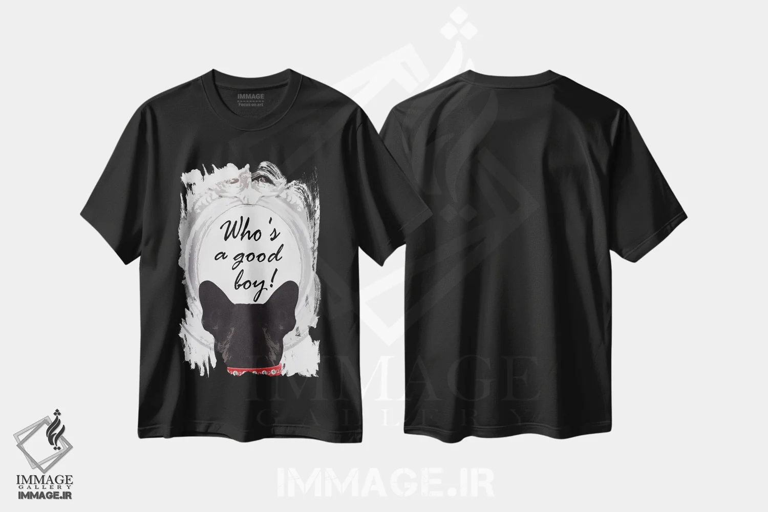 تیشرت مشکی طرح دار پسر خوب، تایپوگرافی اثر کارن اسمیت | immage.ir