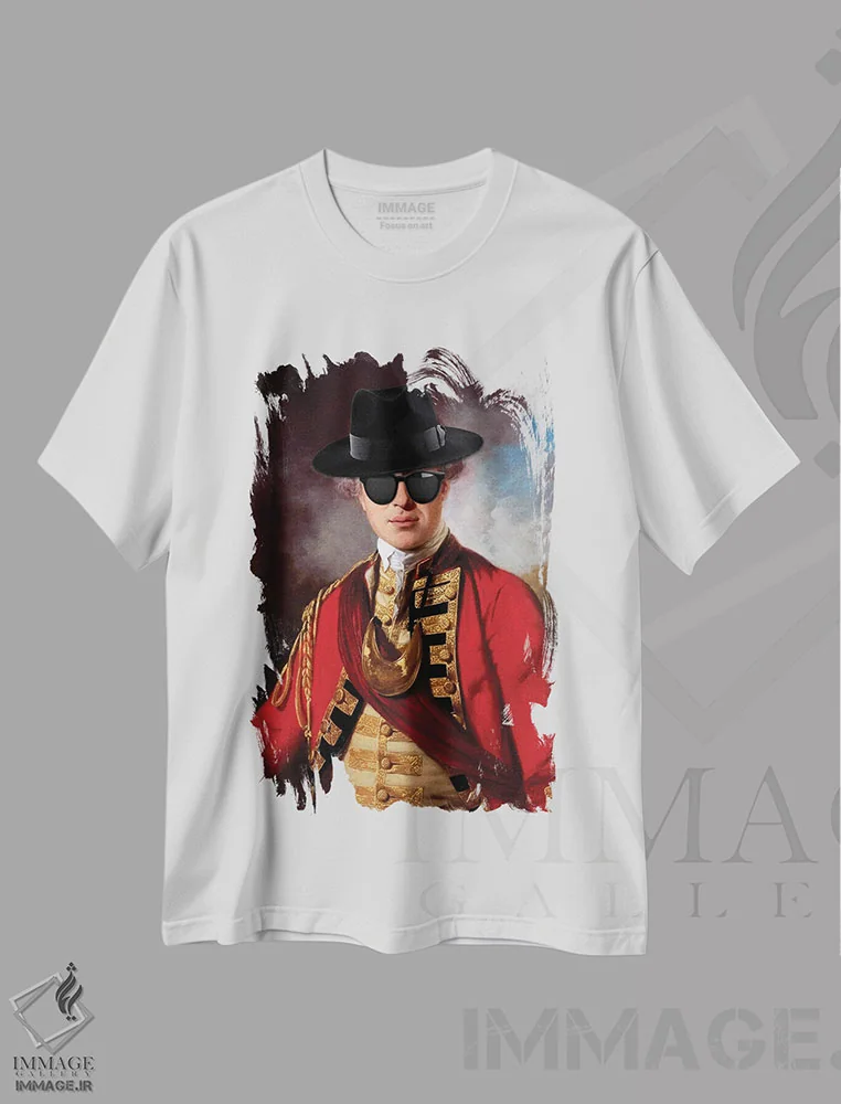 تیشرت سفید طرح دار مرد بلوز II، تزئینی اثر کارن اسمیت | فروشگاه ایماژ