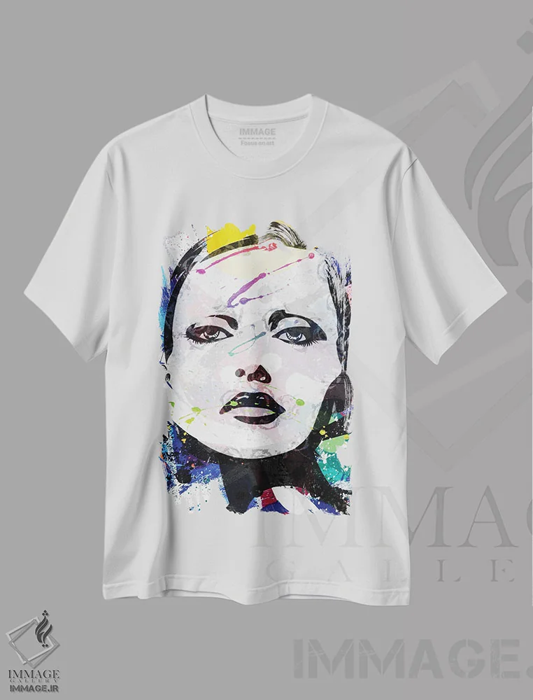 تیشرت سفید طرح دار نقاشی سر I، تزئینی اثر کارن اسمیت | immage.ir