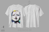 تیشرت سفید طرح دار نقاشی سر I، تزئینی اثر کارن اسمیت | immage.ir