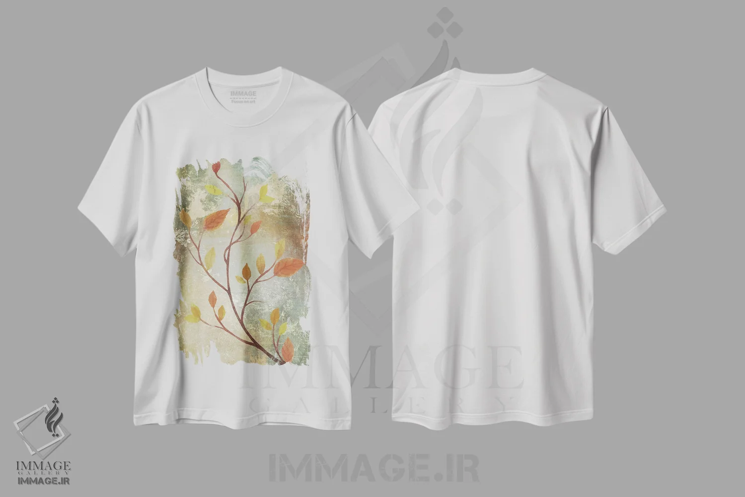 تیشرت سفید طرح دار برداشت محصول II، آبستره اثر کارن اسمیت | فروشگاه ایماژ