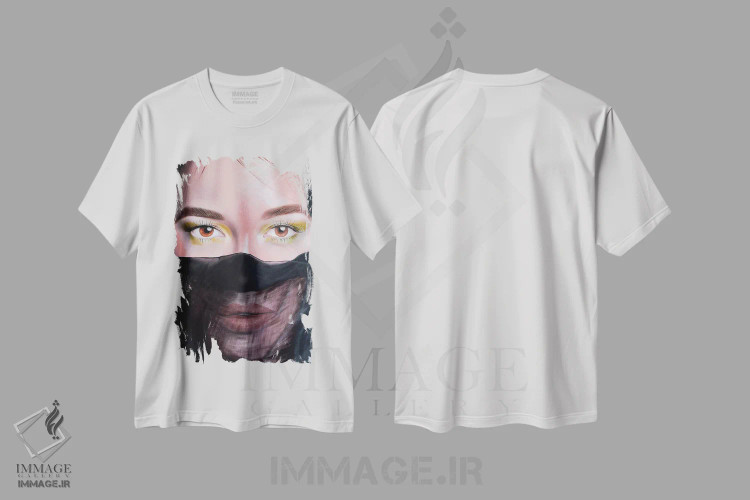 تیشرت سفید طرح دار وعده مخفی، هنر فاخر معاصر اثر کرستنی | فروشگاه ایماژ