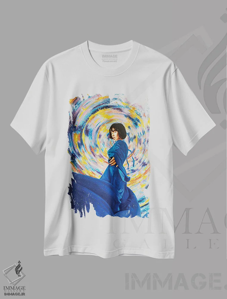 تیشرت سفید طرح دار مایا دوی، دکوراسیون جایگزین اثر کرستنی | فروشگاه ایماژ