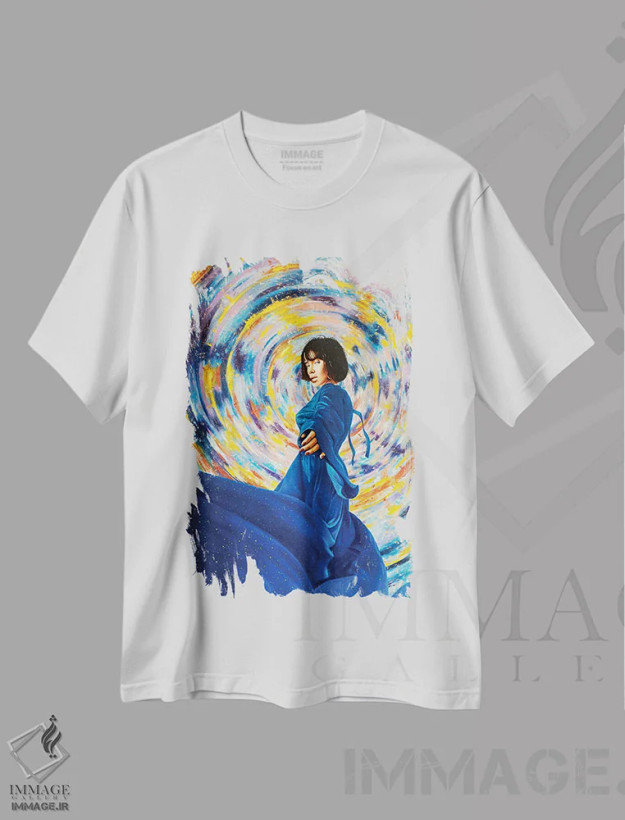 تیشرت سفید طرح دار مایا دوی، دکوراسیون جایگزین اثر کرستنی | فروشگاه ایماژ