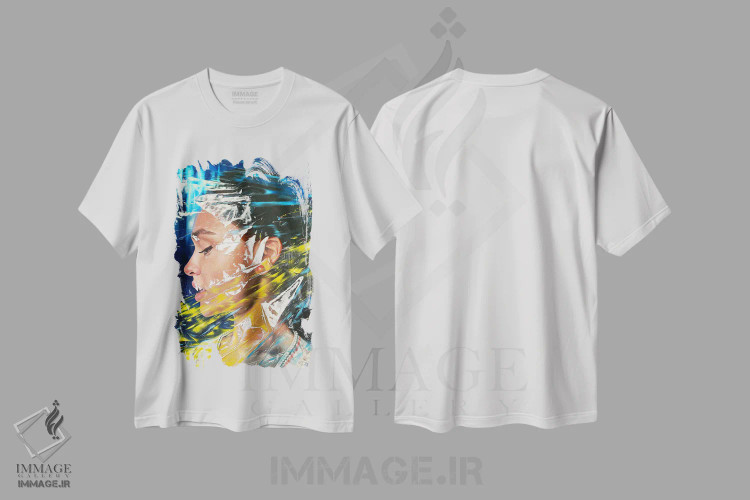 تیشرت سفید طرح دار امید، هنر فاخر معاصر اثر کرستنی | فروشگاه ایماژ