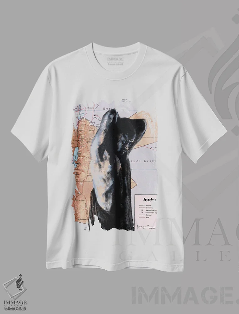 تیشرت سفید طرح دار جردن ۲، مدیوم اثر کاترینا بورتسووا | immage.ir