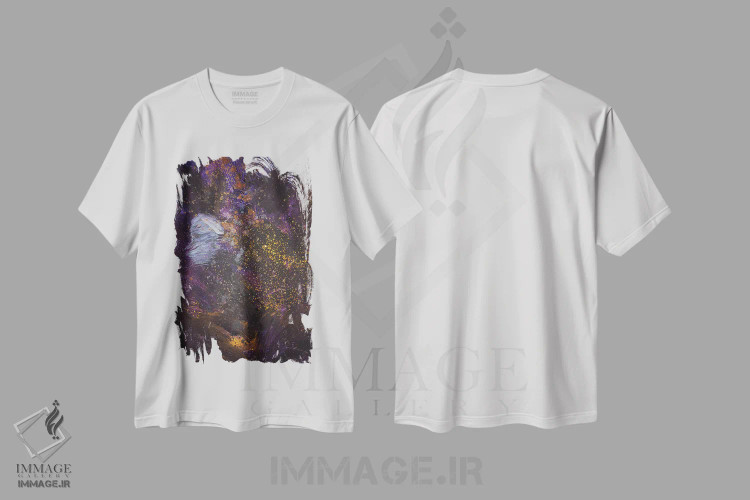 تیشرت سفید طرح دار فضای میان ما اثر کاترینا بورتسووا | immage.ir