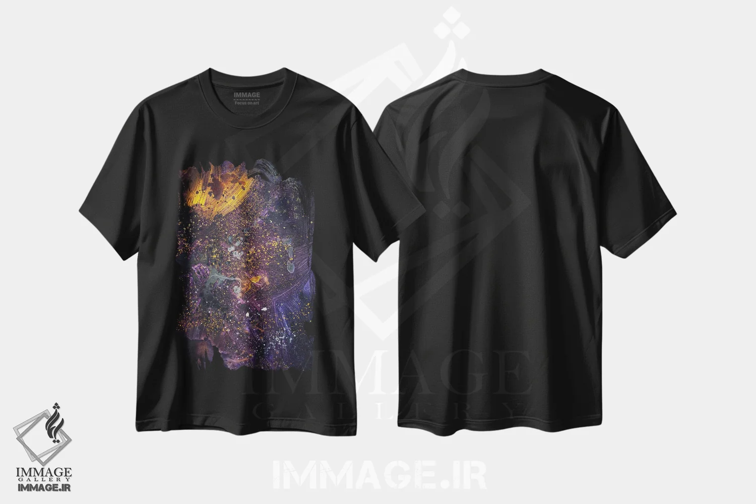 تیشرت مشکی طرح دار کیهان اثر کاترینا بورتسووا | immage.ir