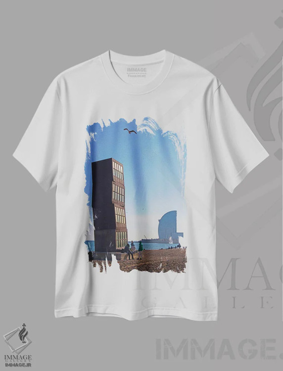 تیشرت سفید طرح دار بارسلونتا، مدیوم اثر کاترینا بورتسووا | immage.ir