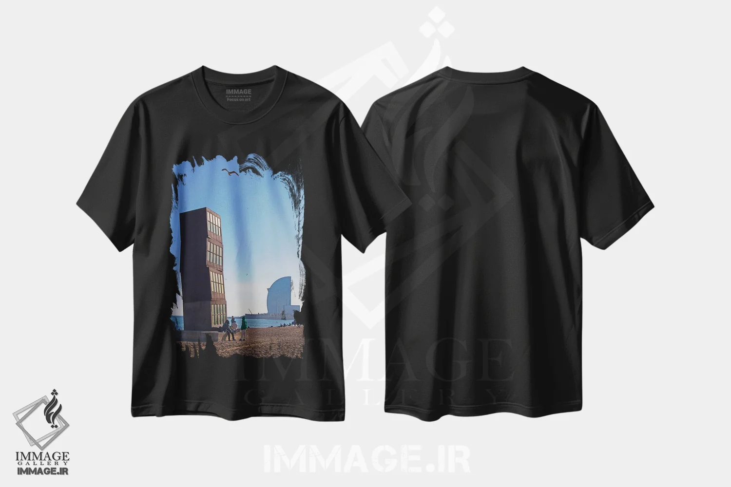 تیشرت مشکی طرح دار بارسلونتا، مدیوم اثر کاترینا بورتسووا | فروشگاه ایماژ