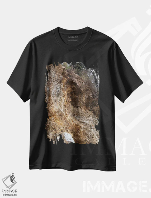 تیشرت مشکی طرح دار بافت وحشی، مدیوم اثر کاترینا بورتسووا | فروشگاه ایماژ