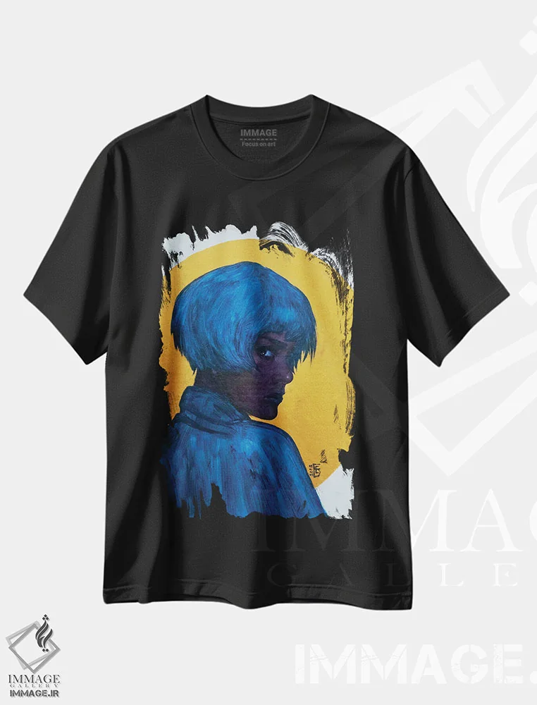 تیشرت مشکی طرح دار لونا، مدیوم اثر کاترینا بورتسووا | فروشگاه ایماژ