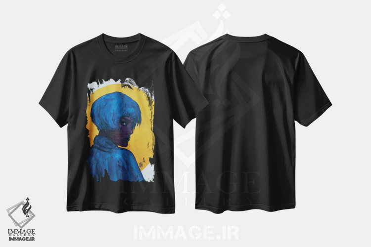 تیشرت مشکی طرح دار لونا، مدیوم اثر کاترینا بورتسووا | فروشگاه ایماژ