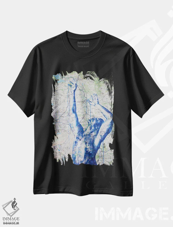 تیشرت مشکی طرح دار به دام انداختن لایپزیگ، هنر دیجیتال اثر کاترینا بورتسووا | immage.ir