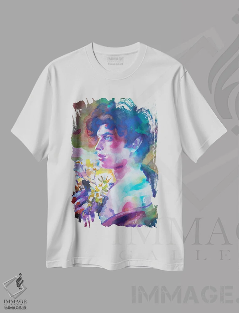 تیشرت سفید طرح دار رمانتیک، مدیوم اثر کاترینا بورتسووا | immage.ir