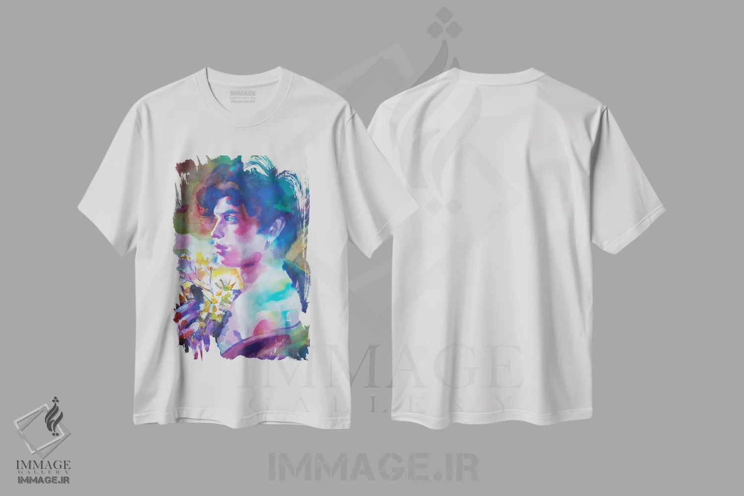 تیشرت سفید طرح دار رمانتیک، مدیوم اثر کاترینا بورتسووا | immage.ir
