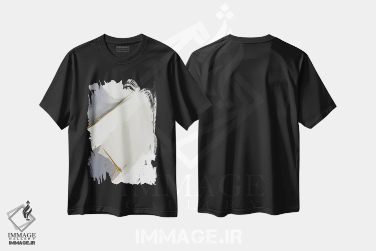 تیشرت مشکی طرح دار پاکی های صحرا هشتم اثر کارین تونیا گریم | فروشگاه ایماژ