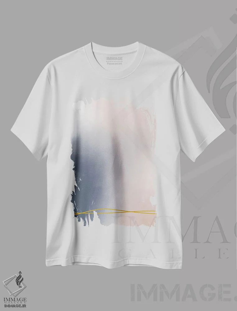 تیشرت سفید طرح دار فلدکیرش اثر کارین تونیا گریم | immage.ir