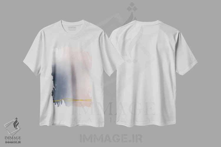 تیشرت سفید طرح دار فلدکیرش اثر کارین تونیا گریم | immage.ir