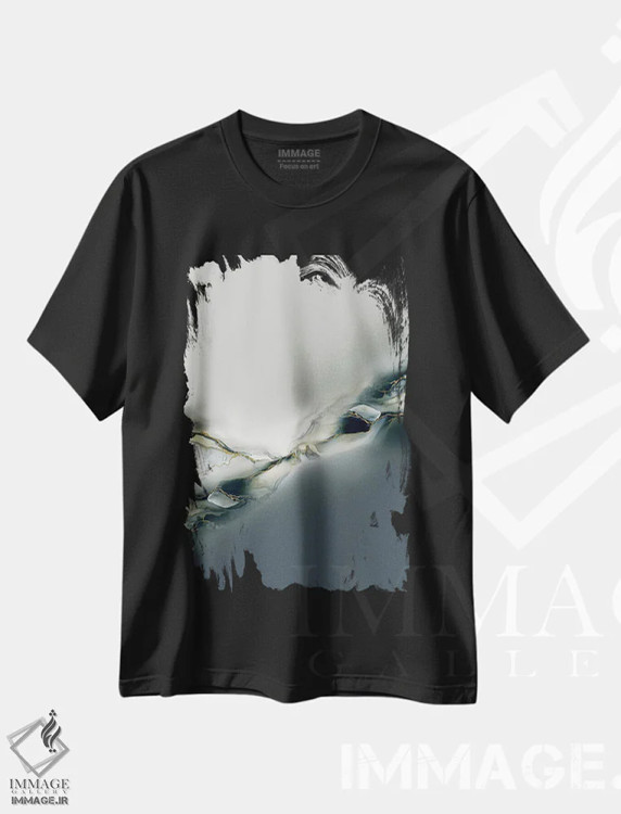 تیشرت مشکی طرح دار مجموعه جوهر ۴ اثر کارین تونیا گریم | immage.ir